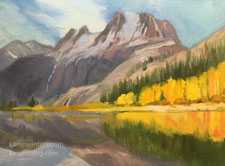 Silver Lake Sierra miniature oil painting